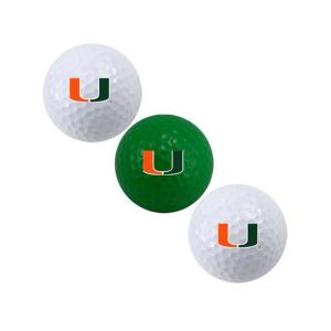 Miami Hurricanes Team Golf 3pk Golf Ball Set