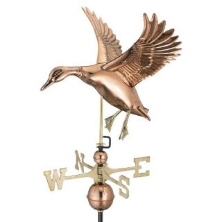 Good Directions Landing Duck Weathervane   Polished Copper