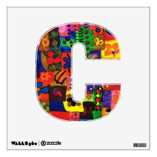 Groovy Sixties Collage Letter C Wall Decal
