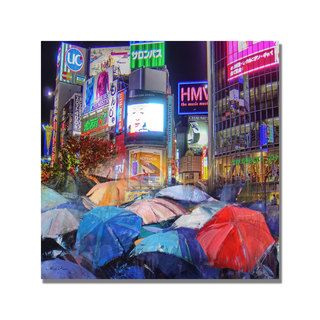 Rainy Night In Tokyo Canvas Art