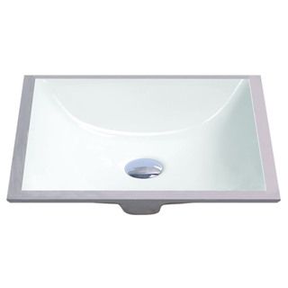 Geyser White Vitreous Porcelain Undermount Bathroom Sink (16 X 11 Inches)