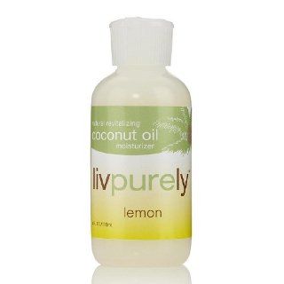 Livpurely Organics Natural Revitalizing Coconut Oil Moisturizer for Face and Body, Lemon 4 fl oz (118 ml) Health & Personal Care