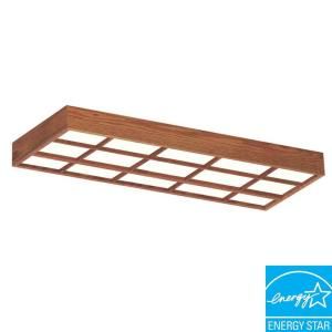 Aspects Decorative 4 Light Surface Mount Ceiling Oak Frame with Lattice DISCONTINUED PKWL432R8