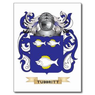 Tubbritt Family Crest (Coat of Arms) Postcard