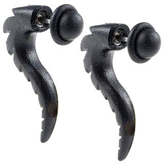 16g 16 gauge 1.2mm (shaft size) black alloy fake cheater illusion ear rings earrings earlets FBL 106   face of plugs look like 2g 2 gauge (6mm)   Pierced Body Piercing Jewelry AIZU  Sold as a Pair Jewelry