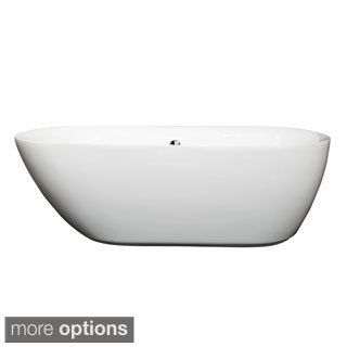 Melissa 65 inch White Soaking Bathtub