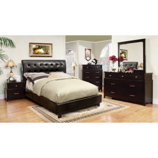 Furniture Of America Leatherette Platform Bed With Bluetooth Speakers