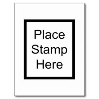 Place Stamp Here Postcards