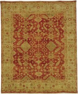 Safavieh OSH119A Oushak Collection Hand Knotted Wool Area Rug, 6 by 9 Feet, Rust/Ivory   Area Rug Accessories