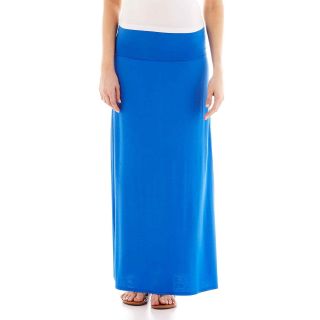 A.N.A Fold Over Maxi Skirt, Blue