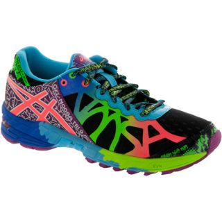 ASICS GEL Noosa Tri 9 ASICS Womens Running Shoes Black/Neon Coral/Green