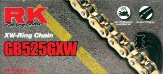 RK Racing Chain GB525GXW 108 Gold 108 Links XW Ring Chain with Connecting Link Automotive