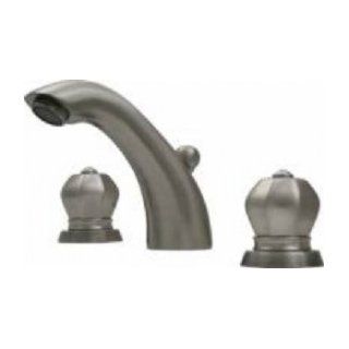 Whitehaus 614.121WS BN Widespread Lavatory Faucet W/ Crown Shaped Turn Handles   Touch On Bathroom Sink Faucets  
