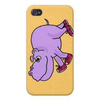 XX  Jogging Hippo Design iPhone 4/4S Cases
