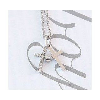 Korea Star Accessories Super Junior EunHyuk Double Cross Necklace (ASMA122)  Other Products  