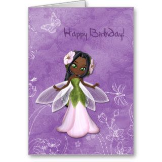 Flower Fairy Happy Birthday Greeting Cards