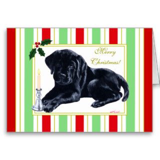 Black Labrador Retriever Christmas Greeting Card
