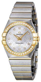 Omega Women's 123.25.27.60.52.002 Constellation Silver Diamond Dial Watch Watches