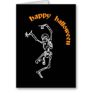 Dancing Skeleton Happy Halloween Card