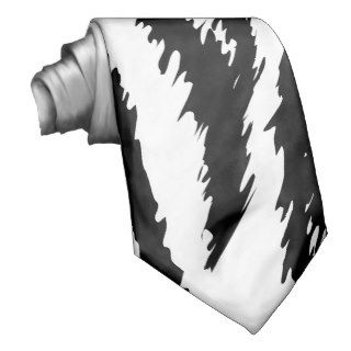 Black and White Tiger Print. Tiger Pattern. Custom Tie