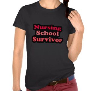Pink Black Nursing School Survivor Tee Shirts