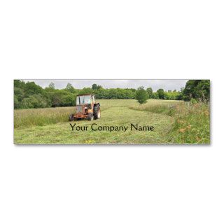 Tractor cutting hay (newer version available) business card templates