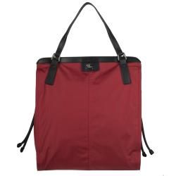 Burberry 3515997 Red Nylon Drawstring Tote Bag Burberry Designer Handbags