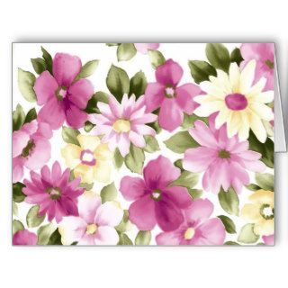 Pink Daisy Flowers Card