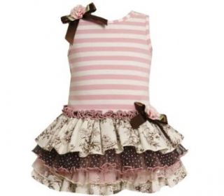 Bonnie Jean Pink Mesh Sparkle Tiered Dress 6x  Infant And Toddler Playwear Dresses  Baby