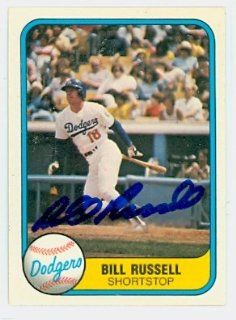 Bill Russell AUTO 1981 Fleer #117 Dodgers Sports Collectibles
