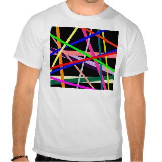 Color lines variety background on black tshirt