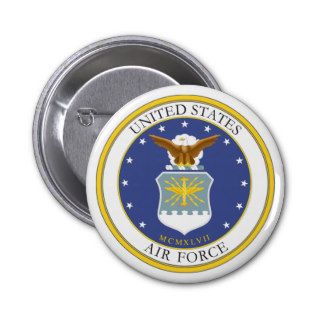 USAF Coat of Arms Pinback Buttons