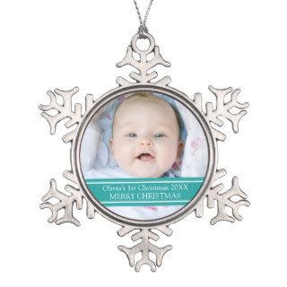 Custom Photo Baby's 1st Christmas Ornament