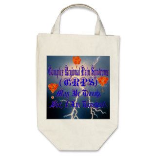 CRPS May Be Tough But I'm Tougher Organic Grocery  Tote Bags