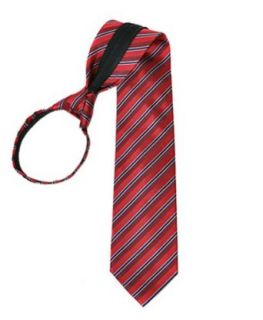 Gala & Everyday Striped Pre Tied 100% Microfiber Polyester Zipper Tie (Black) Clothing