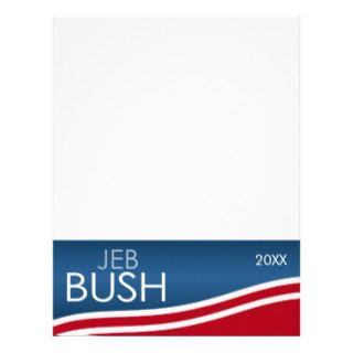 Jeb Bush Modern Swoop Design Personalized Letterhead