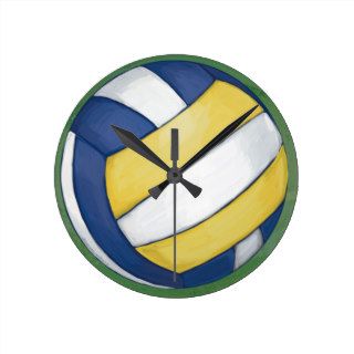 Volleyball Round Wallclock