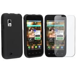 2 piece Black Snap on Case and LCD Screen Protector for Samsung Fascinate Eforcity Cases & Holders