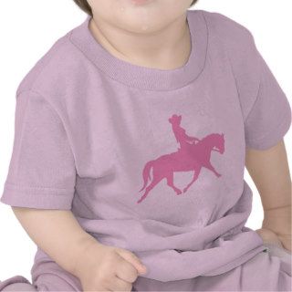 Cowgirl Riding Her Horse (pink) T Shirts