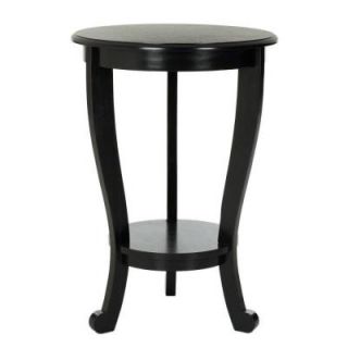 Safavieh Mary Distressed Black Pedestal Side Table AMH5711B