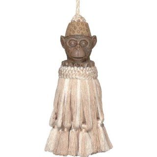 123 Creations CB053 Monkey natural hand painted tassel  