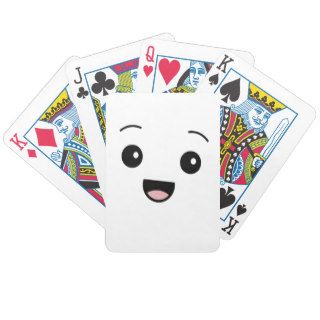 Cute Kawaii Smiley Happy Face Bicycle Poker Cards
