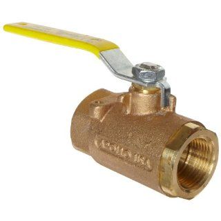Apollo 71 140 Series Bronze Ball Valve with Stainless Steel 316 Ball and Stem, with Mounting Pad, Two Piece, Inline, Lever, 1 1/4" NPT Female Household Rough Plumbing Valves