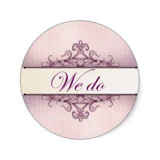 Plum Filigree We Do Sticker