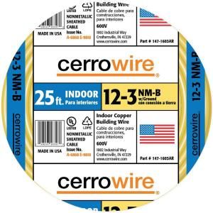 Cerrowire 25 ft. 12/3 NM B Wire 147 1603AR