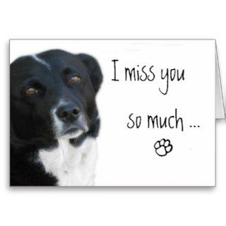 "I Miss You So Much" Lonely Pup Card
