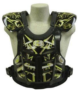 HRP Flak Jak IMS RC Motocross Chest Protector Black Yellow Gold Roost Deflector Large(145 190 Lbs) Automotive