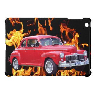 Classic Red Car & Flames Collectible iPad Mini Case