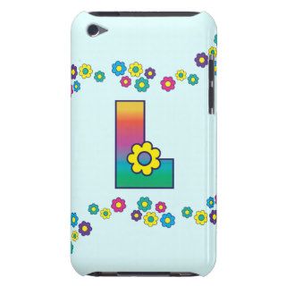 Letter L in Flores Rainbow Monogram iPod Touch Case