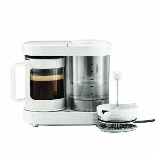 Bistro 4 Cup Electric French Press Coffeemaker, 0.5 Liter 17 Ounce, Off White Kitchen & Dining